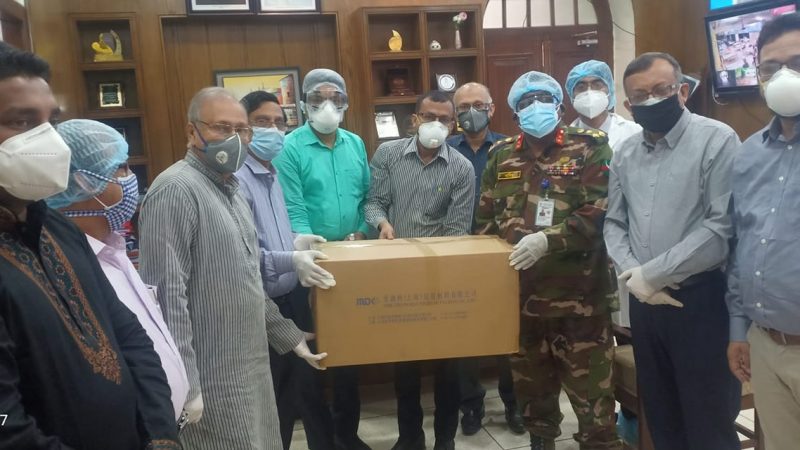 BMA Distribute Some PPE to Medical Professionals at DMCH on 02 May 2020