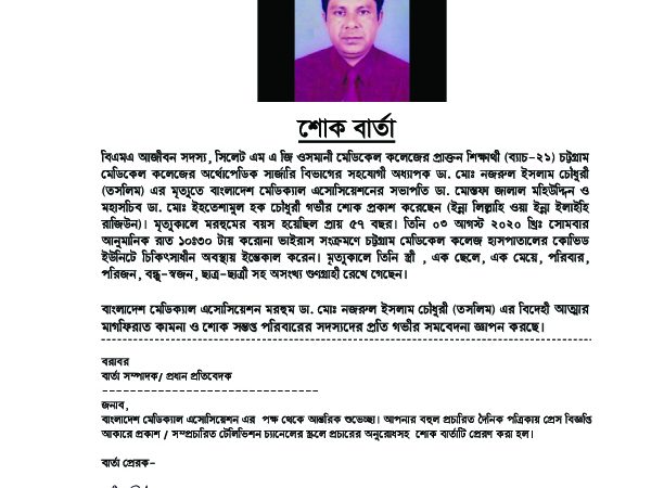 Dr. Md. Nazrul Islam Chowdhury Taslim